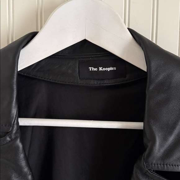 THE KOOPLES Black Biker Collar Kimono Jacket - Picture 5 of 12